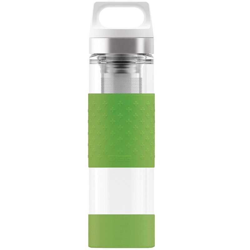 Sigg - termos lichide hot & cold glass 400 ml din sticla, verde
