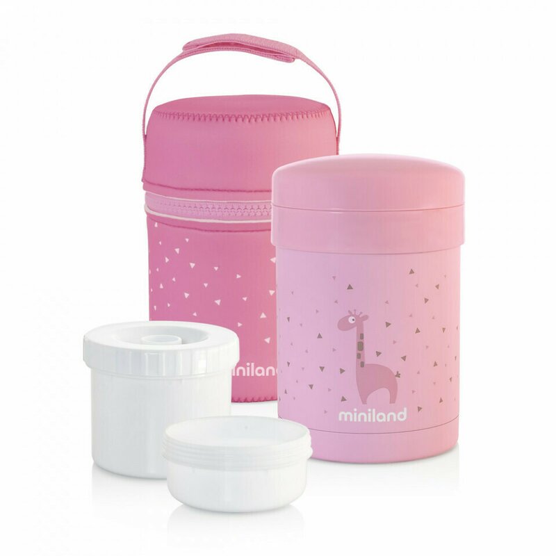 Miniland - termos mancare solida 700 ml rose