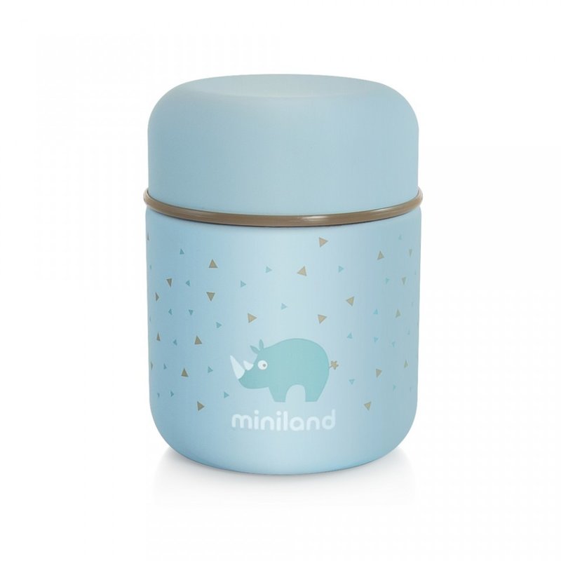 Miniland baby - termos mancare solida silky mini azure 280 ml