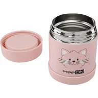 Termos, FreeON, Pentru alimente solide, Din otel inoxidabil, Mentine cald pana la 12 ore si rece pana la 24 ore, Pink Kitty