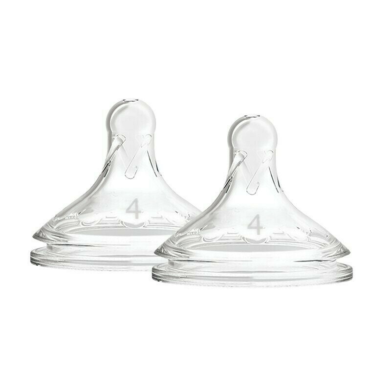 Dr. brown's - tetine gat larg options plus, silicon, de nivelul 4 (2 pack)