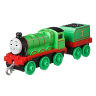 Mattel - Set de joaca Locomotiva Henry , Thomas and Friends , Cu vagon push along