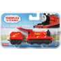 Mattel - Locomotiva James , Thomas and Friends ,  Cu vagon, Push along - 1