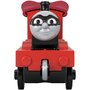 Mattel - Locomotiva James , Thomas and Friends ,  Cu vagon, Push along - 4