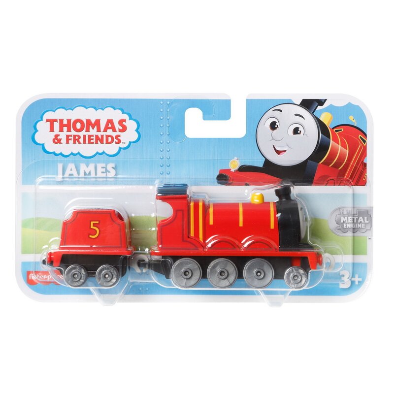 Mattel - THOMAS LOCOMOTIVA CU VAGON PUSH ALONG JAMES