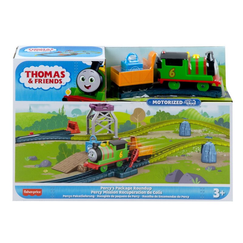 Mattel - THOMAS SET DE JOACA CU LOCOMOTIVA PERCY MOTORIZATA SI ACCESORII