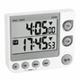 Timer si cronometru digital dual, 100 ore, LED de avertizare, memorie, volum reglabil, alb, TFA 38.2025 - 1