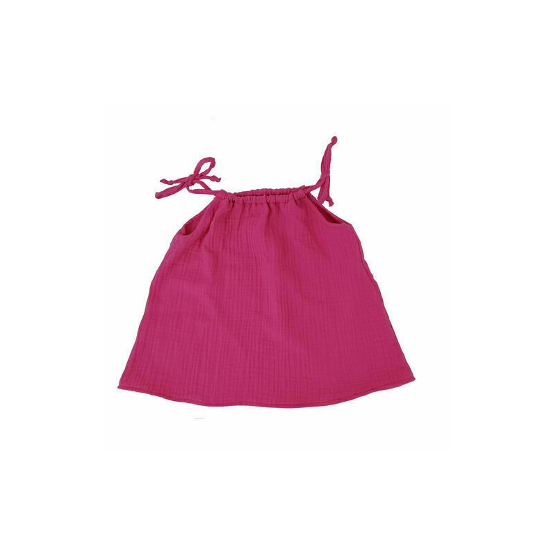 Kidsdecor - top cu snur din muselina fete blooming dahlia 12-18 luni
