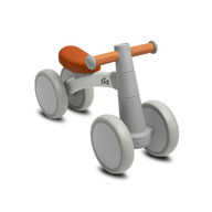 Bicicleta de echilibru, Toyz, Fara pedale, Cadru metalic, Roti din spuma, 58 x 24 x 36 cm, 1-3 ani, Gri
