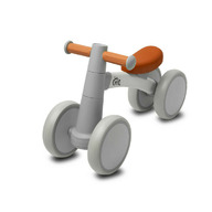 Bicicleta de echilibru, Toyz, Fara pedale, Cadru metalic, Roti din spuma, 58 x 24 x 36 cm, 1-3 ani, Gri