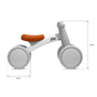 Bicicleta de echilibru, Toyz, Fara pedale, Cadru metalic, Roti din spuma, 58 x 24 x 36 cm, 1-3 ani, Gri - 11