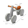 Bicicleta de echilibru, Toyz, Fara pedale, Cadru metalic, Roti din spuma, 58 x 24 x 36 cm, 1-3 ani, Gri - 12