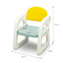 Tabla educationala cu scaunel, Toyz, Ted, Include magneti si markere, Inaltime reglabila, 50x44x68-100 cm, 3 ani+, Galben - 3