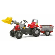 Tractor cu pedale, cupa si remorca, rollyJunior RT, rosu