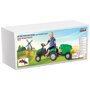 Pilsan - Tractor cu pedale Active with Trailer,  Cu remorca, Verde - 5