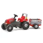 Tractor cu pedale si remorca, rollyJunior RT, rosu - 1