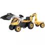 Tractor cu pedale si remorca Smoby Builder Max galben - 1