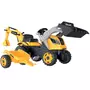 Tractor cu pedale si remorca Smoby Builder Max galben - 2