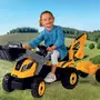 Tractor cu pedale si remorca Smoby Builder Max galben - 6