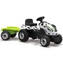 Smoby - Tractor cu pedale si remorca Farmer XL alb negru - 1