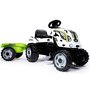 Smoby - Tractor cu pedale si remorca Farmer XL alb negru - 2