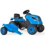 Tractor cu pedale si remorca Smoby Farmer XL albastru - 2
