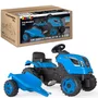 Tractor cu pedale si remorca Smoby Farmer XL albastru - 12