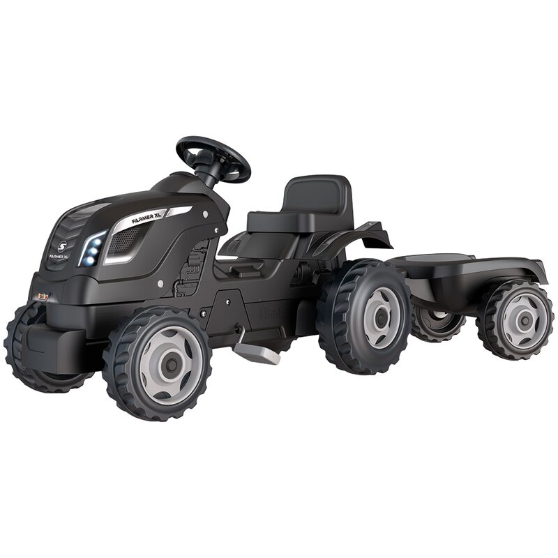 Tractor cu pedale si remorca Smoby Farmer XL negru