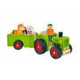 Tractor cu remorca din lemn Globo cu figurine si accesorii - 1