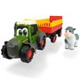 Dickie Toys - Tractor Happy Fendt Animal Trailer cu remorca si figurina - 1