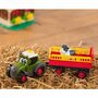 Dickie Toys - Tractor Happy Fendt Animal Trailer,  Cu remorca, Cu figurina vaca - 8