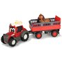 Dickie Toys - Tractor Happy Ferguson Animal Trailer Cu remorca,  Cu figurina cal - 1