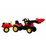 Tractor excavator Herman, cu remorca si pedale pentru copii, 165x42x50 cm, LeanToys, 5227 - 1