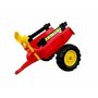 Tractor excavator Herman, cu remorca si pedale pentru copii, 165x42x50 cm, LeanToys, 5227 - 2