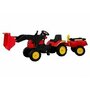 Tractor excavator Herman, cu remorca si pedale pentru copii, 165x42x50 cm, LeanToys, 5227 - 4