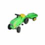Tractor pentru copii, cu pedale si remorca, verde - 1