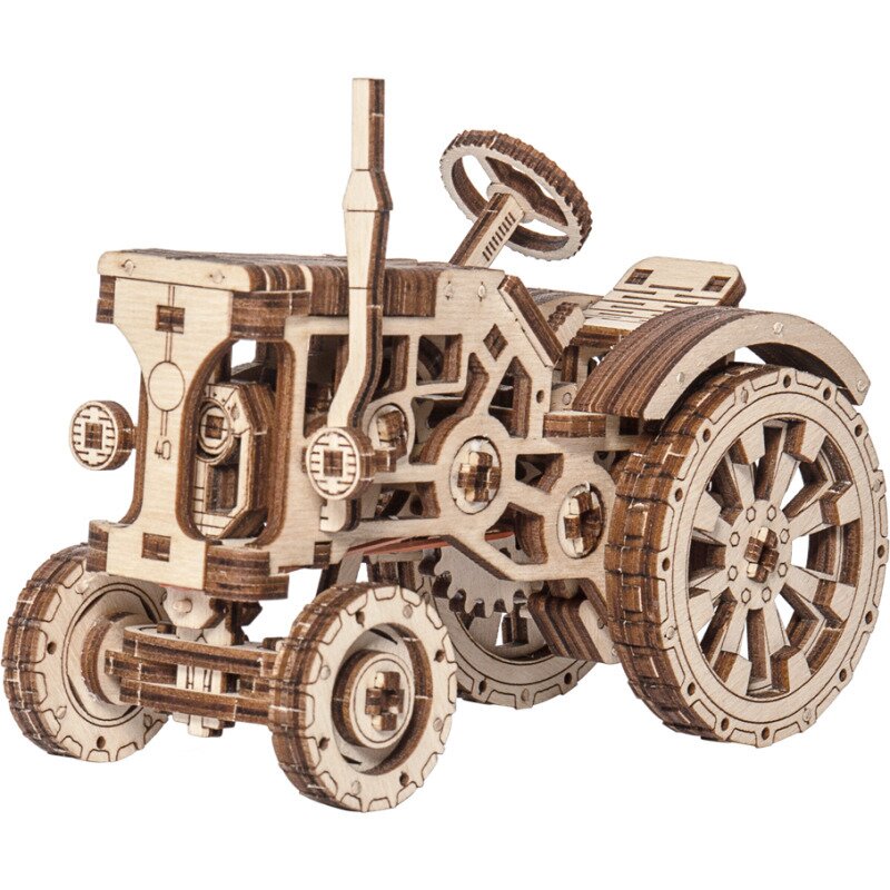 Wooden City - Puzzle 3D Tractor , Puzzle Copii , Mecanic, piese 164