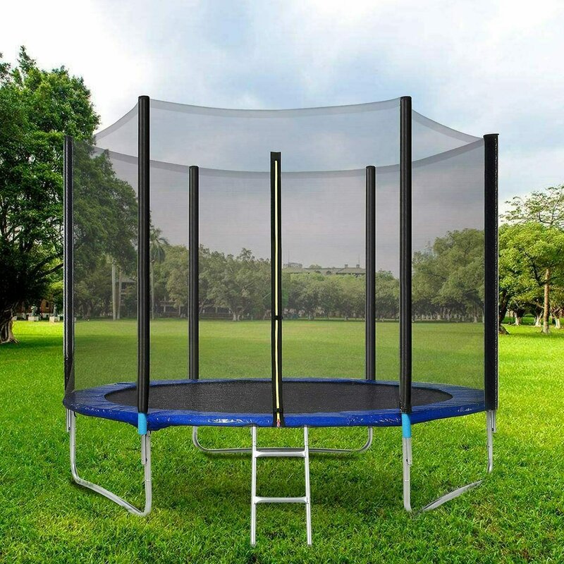 In one - trambulina 244 cm cu plasa si scarita, albastru