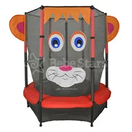 Trambulina, Bebe Stars, Pentru copii, 140 cm, Cu plasa exterioara, Greutate maxima 50 kg, Conform cu EN71 CE, Lion