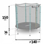 Trambulina, Neo-Sport, Pentru copii, 140 cm / 4,5 ft, cu plasa exterioara, greutate maxima 50 kg - 3