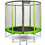 Trambulina, SkyFlyer, Ring, 2 in 1, Diametru 180 cm, Cu plasa, Rezistenta la razele UV, Pana la 150 kg, 3 ani+, Negru/Verde - 1