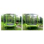 Trambulina, SkyFlyer, Ring, 2 in 1, Diametru 180 cm, Cu plasa, Rezistenta la razele UV, Pana la 150 kg, 3 ani+, Negru/Verde - 2