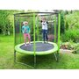 Trambulina, SkyFlyer, Ring, 2 in 1, Diametru 180 cm, Cu plasa, Rezistenta la razele UV, Pana la 150 kg, 3 ani+, Negru/Verde - 3