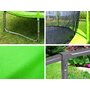Trambulina, SkyFlyer, Ring, 2 in 1, Diametru 180 cm, Cu plasa, Rezistenta la razele UV, Pana la 150 kg, 3 ani+, Negru/Verde - 5