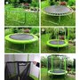 Trambulina, SkyFlyer, Ring, 2 in 1, Diametru 180 cm, Cu plasa, Rezistenta la razele UV, Pana la 150 kg, 3 ani+, Negru/Verde - 9