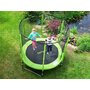 Trambulina, SkyFlyer, Ring, 2 in 1, Diametru 180 cm, Cu plasa, Rezistenta la razele UV, Pana la 150 kg, 3 ani+, Negru/Verde - 10