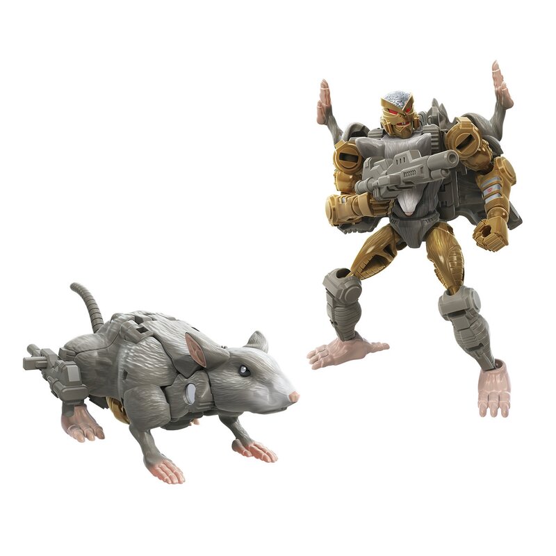 Hasbro - figurina robot decepticon rat trap , transformers , seria war for cybertron, multicolor
