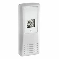 Tfa - Transmitator wireless digital pentru temperatura si umiditate, afisaj LCD, alb,  30.3208.02