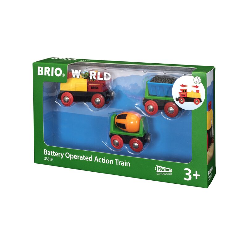 Brio - tren din lemn , cu baterii