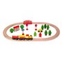 RS Toys - Tren lemn cu sina inclusa si accesorii  - 1
